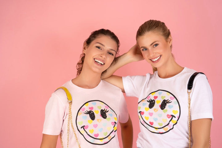 Heart Smiley Tee (Copy) - Pinkaholics Anonymous