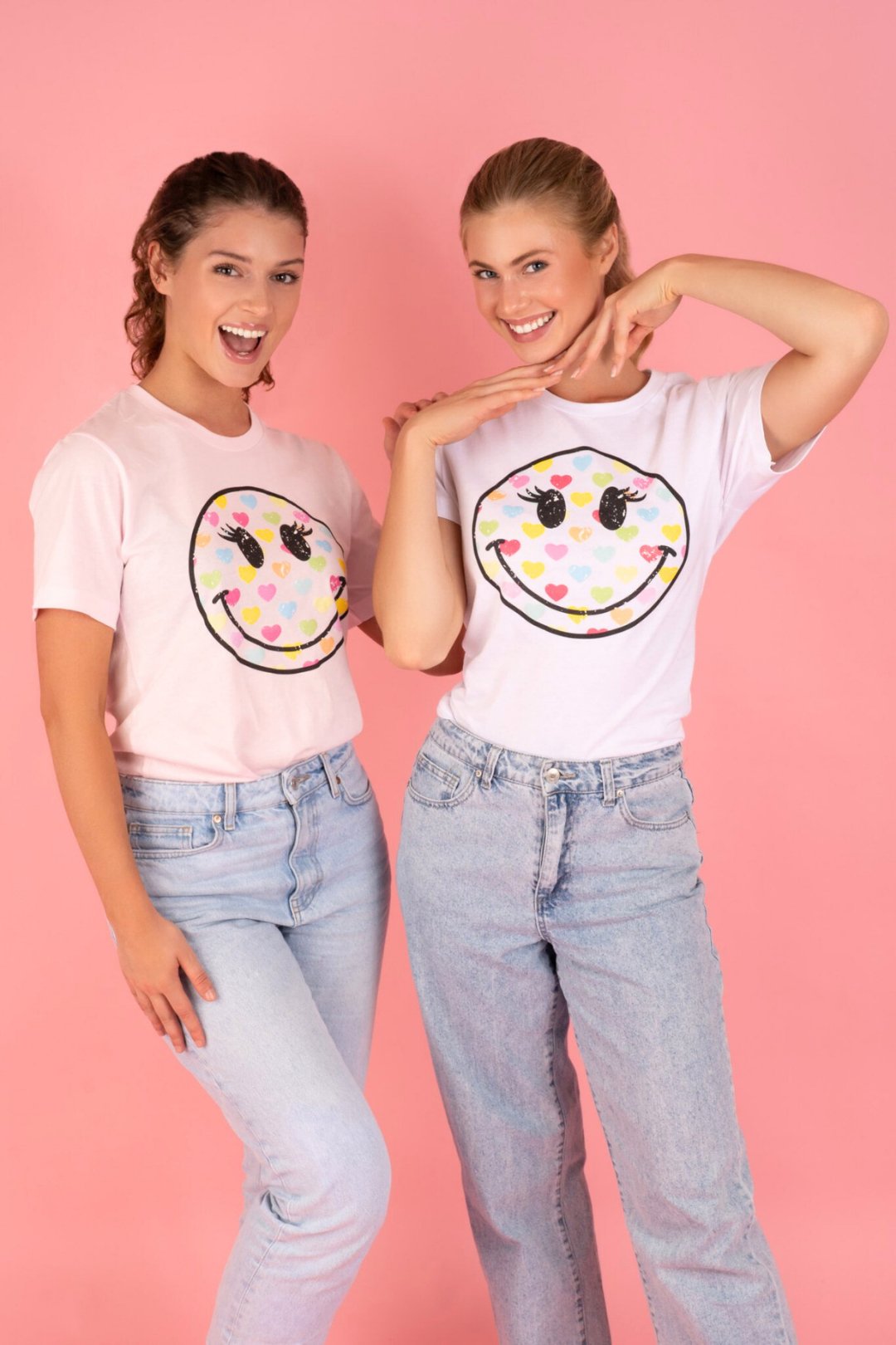 Heart Smiley Tee (Copy) - Pinkaholics Anonymous