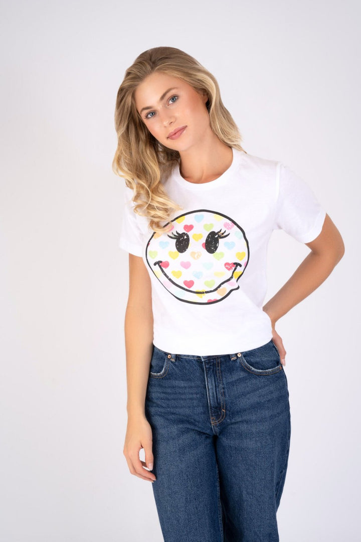 Heart Smiley Tee (Copy) - Pinkaholics Anonymous