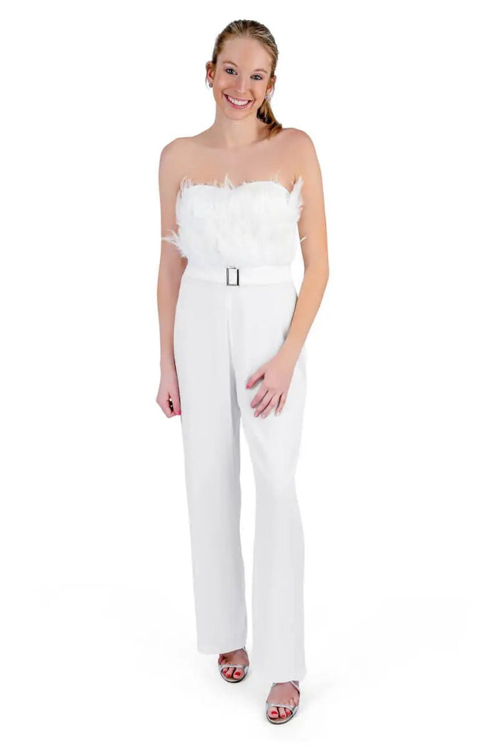 Angel White Feathers Jumpsuit - Pinkaholics Anonymous