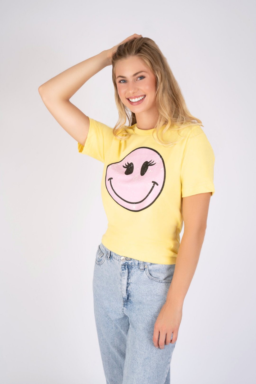 Yellow Smile T-Shirt [PRE-ORDER, Ships in December] - Pinkaholics Anonymous