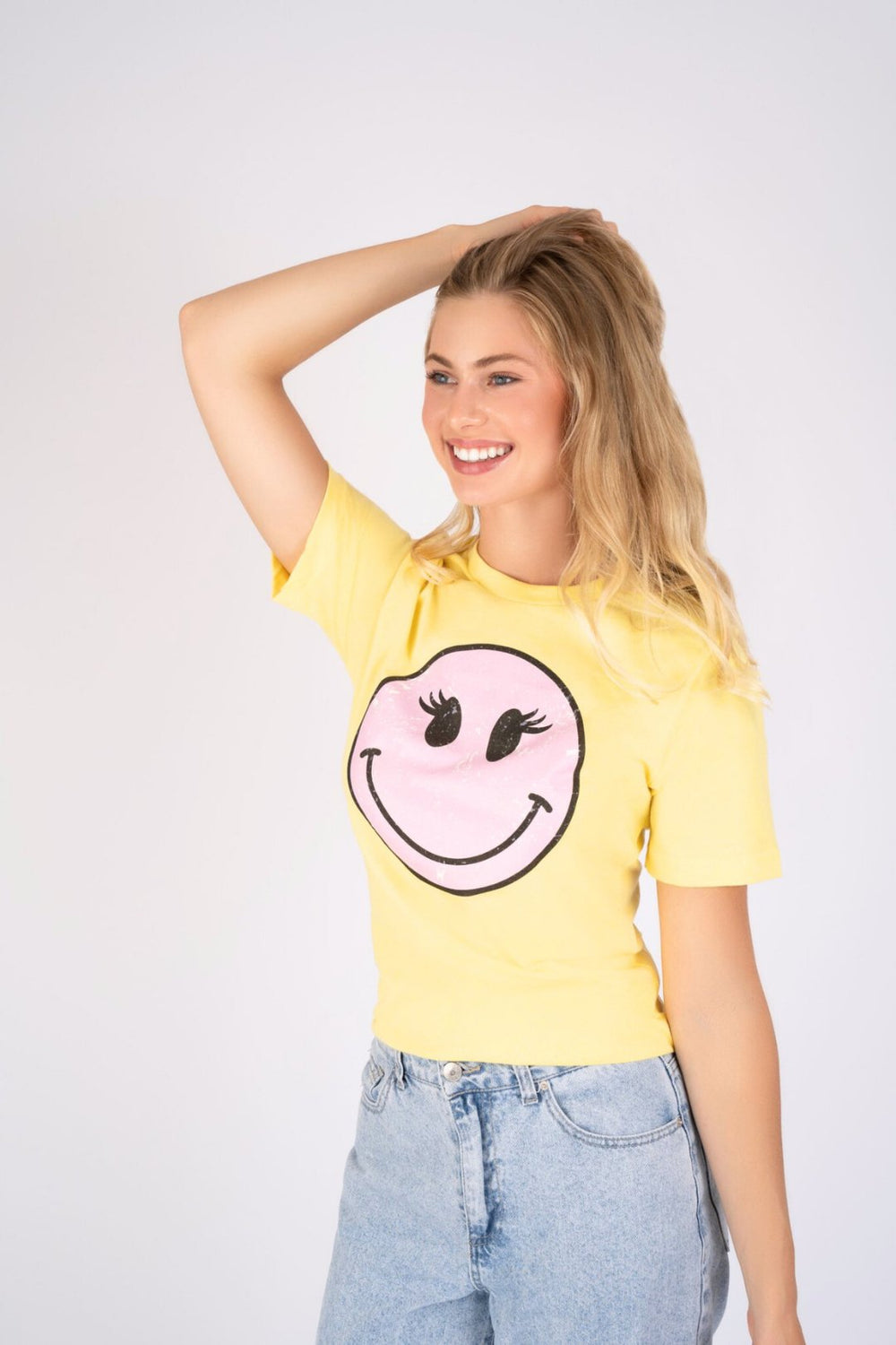 Yellow Smile T-Shirt [PRE-ORDER, Ships in December] - Pinkaholics Anonymous